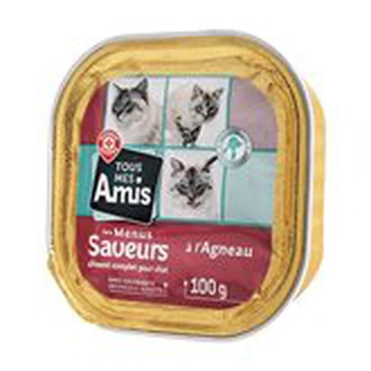 Barquette chats à l'agneau