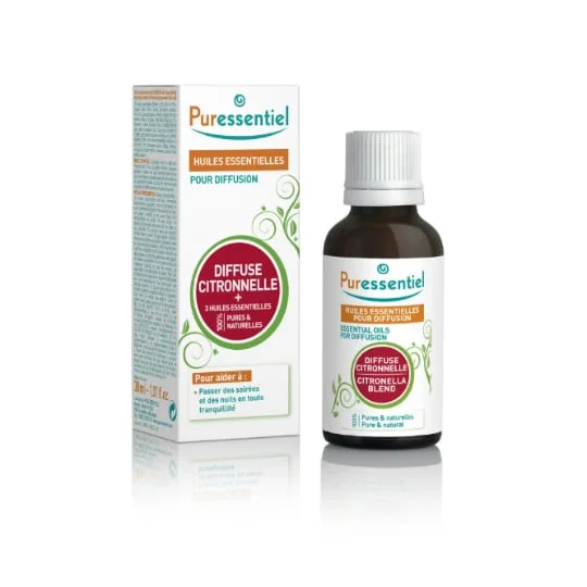 Huile Essentielle Citronnelle + 3 Huiles Essentielles Pures et Naturelles Pour Diffusion