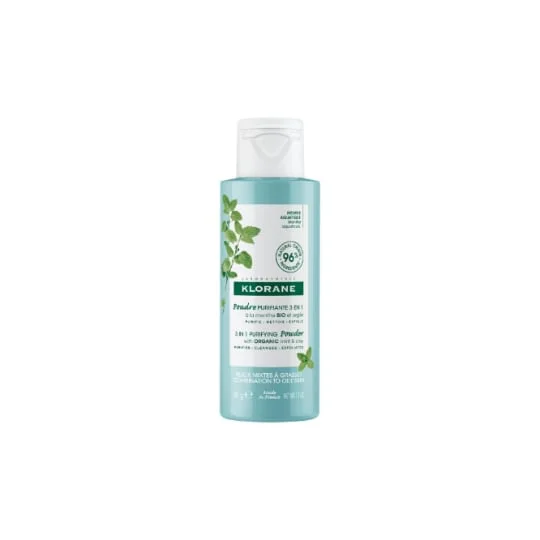 Poudre purifiante visage 3 en 1 Bio menthe aquatique et argile