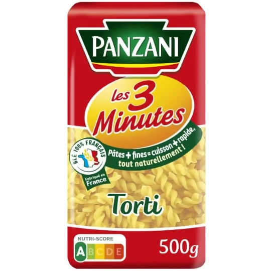 Pâtes les 3 minutes torti