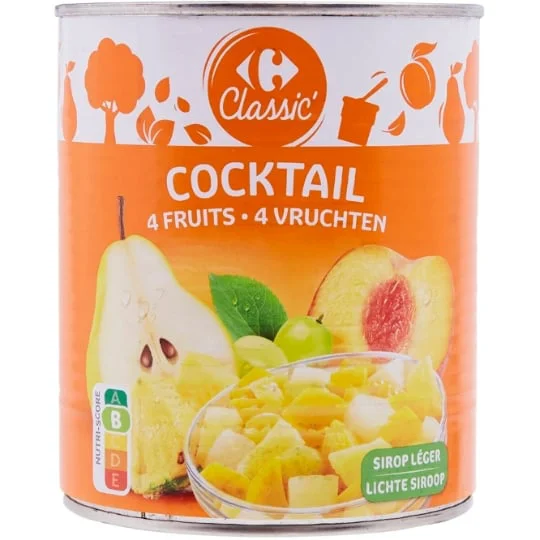 Fruit au sirop cocktail 4 fruits