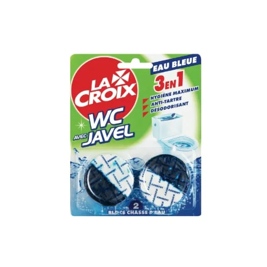 Bloc wc eau bleue Javel x2