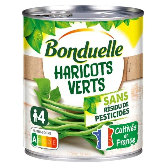 Haricots verts extra-fins sans résidu de pesticides