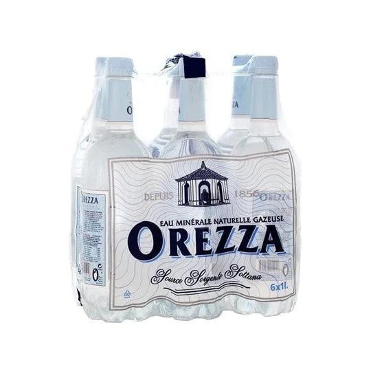 Eau gazeuse minérale naturelle