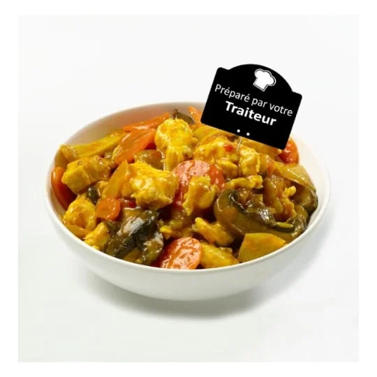 Plat cuisiné poulet curry