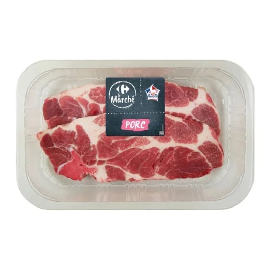 Viande de porc : côtes échine à griller