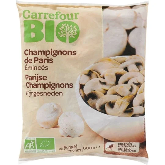 Champignons de Paris bio émincés