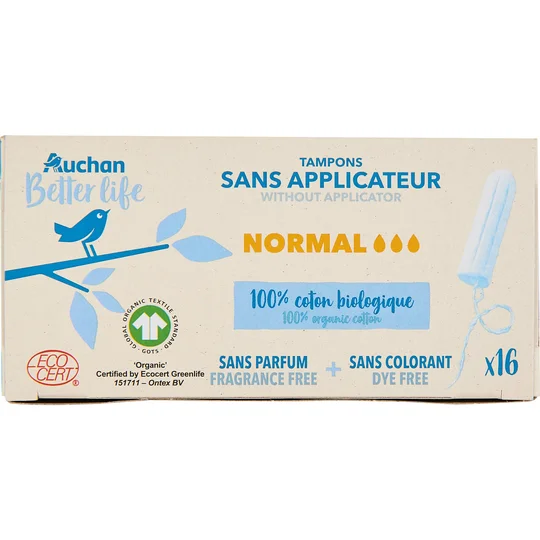 Tampons sans applicateur normal