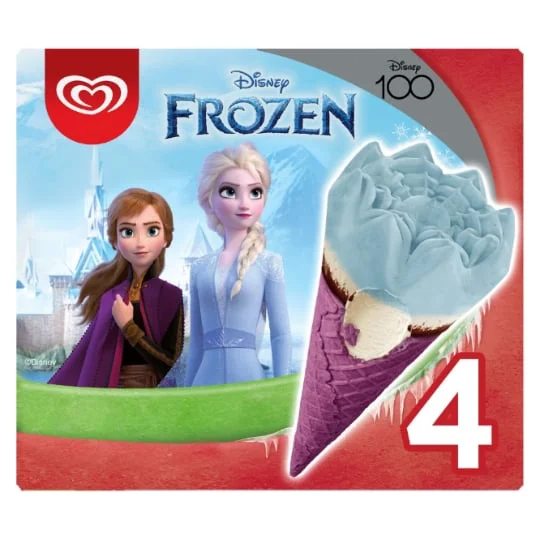 Glace Cône Vanille Reine des neiges