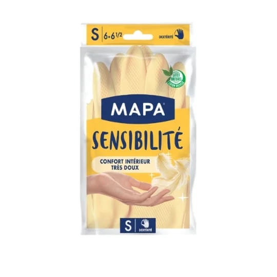 Gants latex satinée taille S