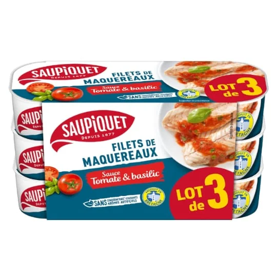 Filets de maquereaux sauce tomate basilic