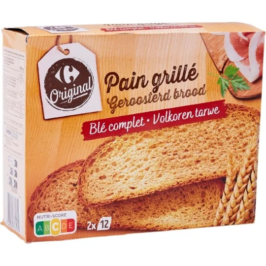 Pain grillé blé complet