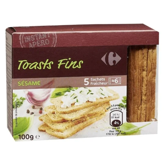 Toasts fins sésame