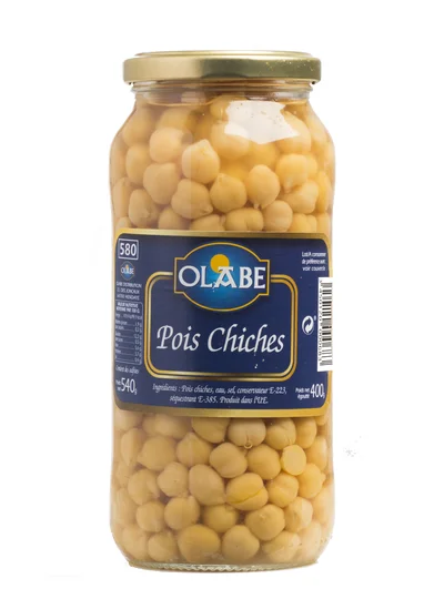 Pois chiches en bocal