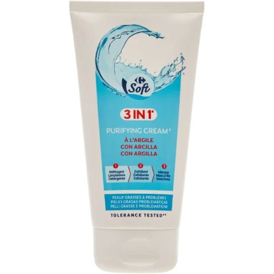 Crème de jour purifiante 3en1 à l'argile