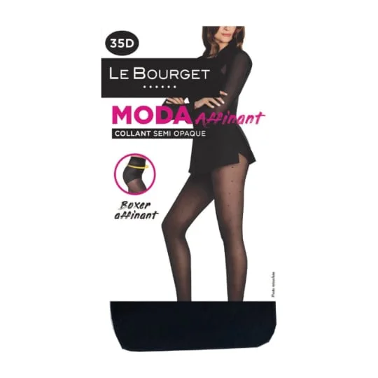 Collant femme noir semi-opaque T1 Moda