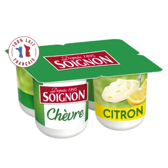 Yaourts lait de chèvre citron