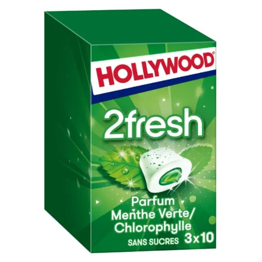 Chewing-gum à la menthe verte sans sucres 2Fresh - 3x10