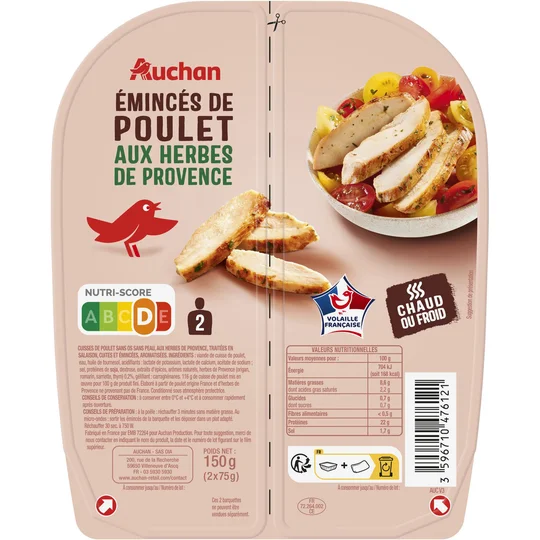 Emincés de poulet aux herbes de Provence