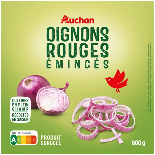 Oignons rouges émincés