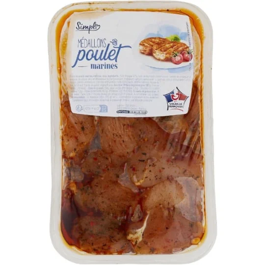 Médaillons de poulet marinés