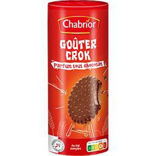 Biscuits Goûter Crok fourrés ronds tout chocolat
