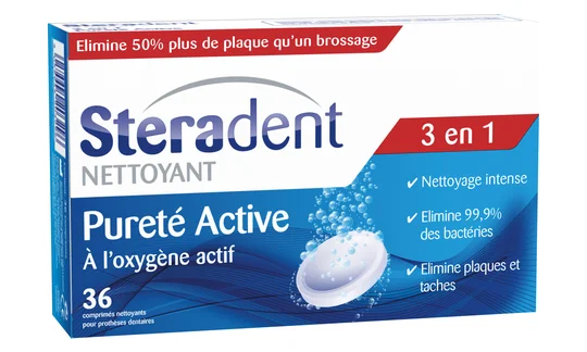 Nettoyants Pureté Active pour prothèses dentaires