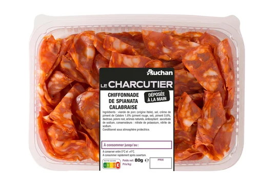 Chiffonnade de chorizo italien