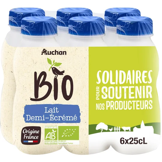 Lait demi-écrémé UHT