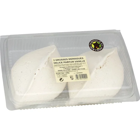 Grosses meringues parfum vanille