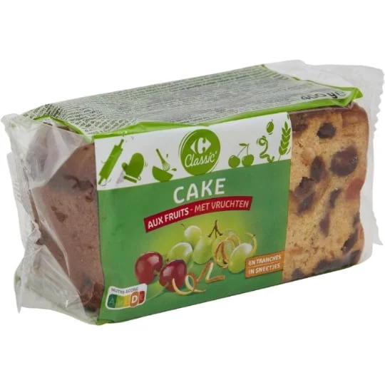 Cake aux fruits en tranches