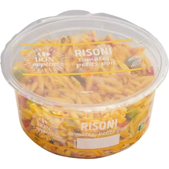 Salade risoni tomates petits pois