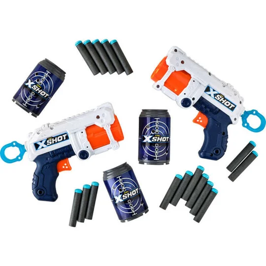 X-Shot Double Fury 4 pack de 2 pistolets