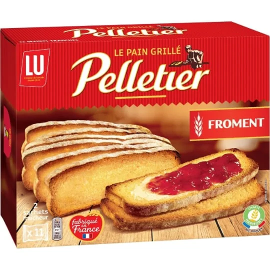 Pain grillé à la farine de froment