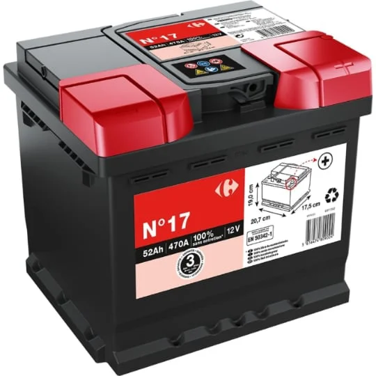 Batterie auto 52Ah - 470A 12 Volts