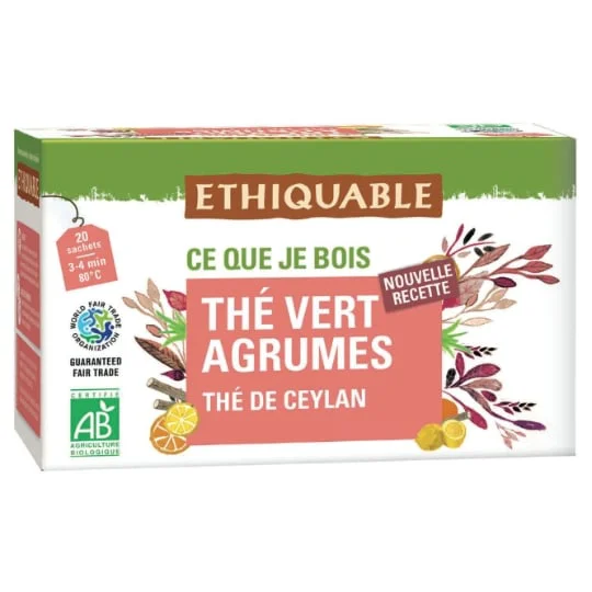 Thé vert agrumes Ceylan Bio