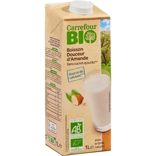 Boisson végétale amande sans sucres ajoutés Bio