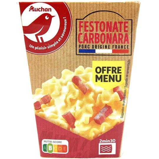 Box festonate à la carbonara sans couverts