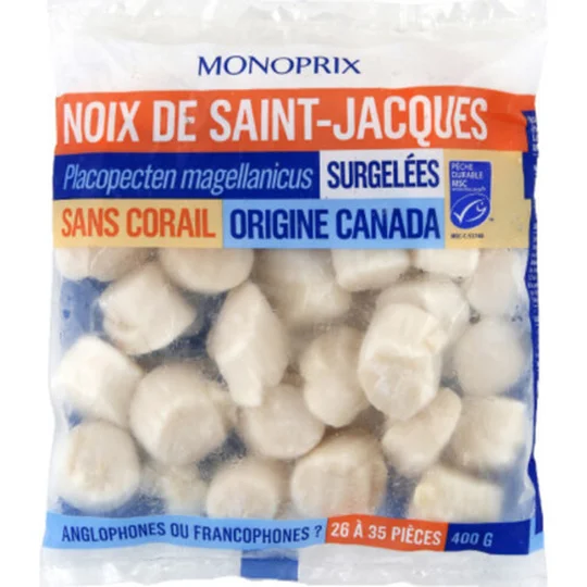 Noix de Saint Jacques sans corail