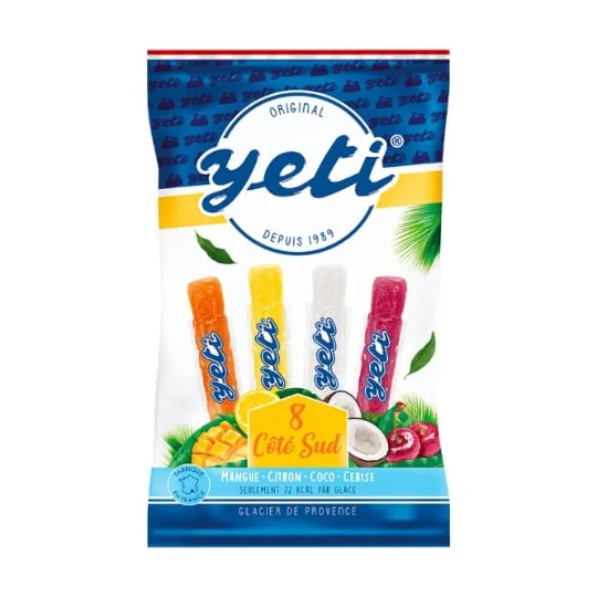 Glace à l'eau coté sud