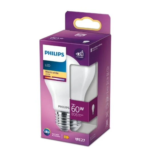 Lampe Led Standard 7W (60W) E27 dépoli