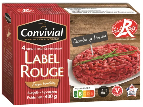 Steack Haché Pur boeuf Charolais Label