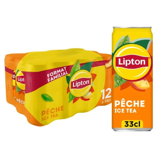 Boisson au thé glacé saveur pêche