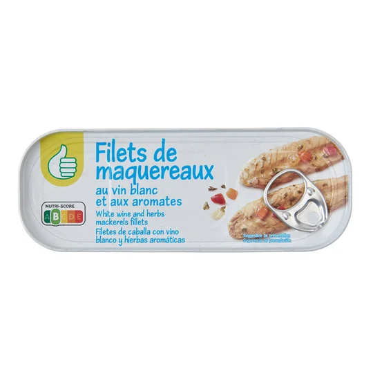 Filets de maquereaux au vin blanc et aux aromates