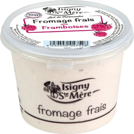 Fromage frais framboises