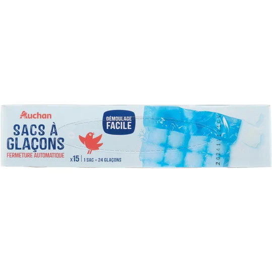 Sacs à glaçons démoulage facile fermeture automatique