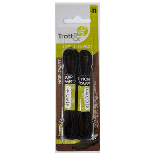 Lacet Cires Noir60 2Paires