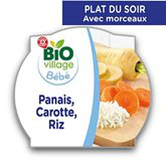 Assiette Panais carotte riz 12 mois