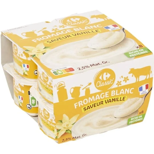 Fromage blanc saveur vanille