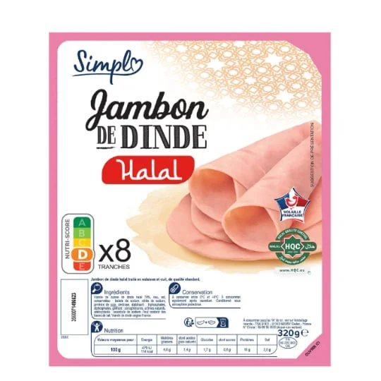 Jambon halal de dinde
